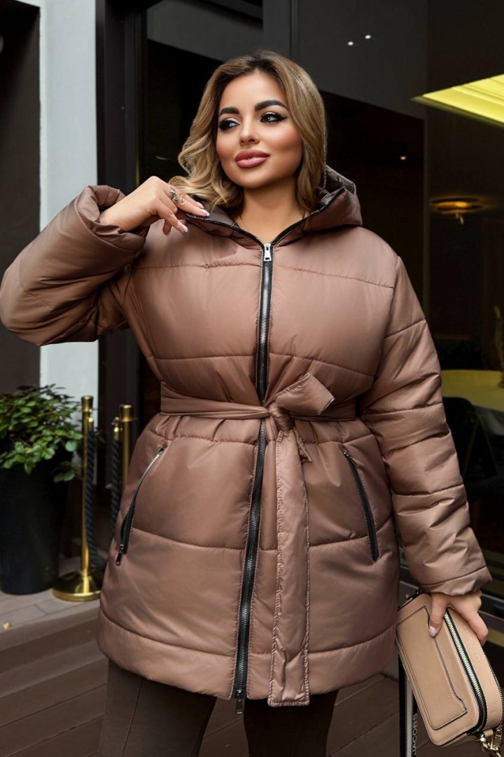 Зимова куртка з поясом LOU-1599A1000