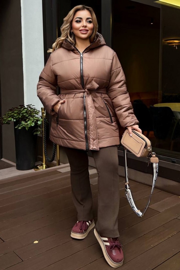 Зимова куртка з поясом LOU-1599A1000