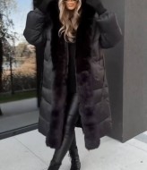 Пухове пальто з норкою LOU-1610.1A1999