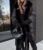 Пухове пальто з норкою LOU-1610.1A1999