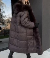 Пухове пальто з норкою LOU-1610.1A1999