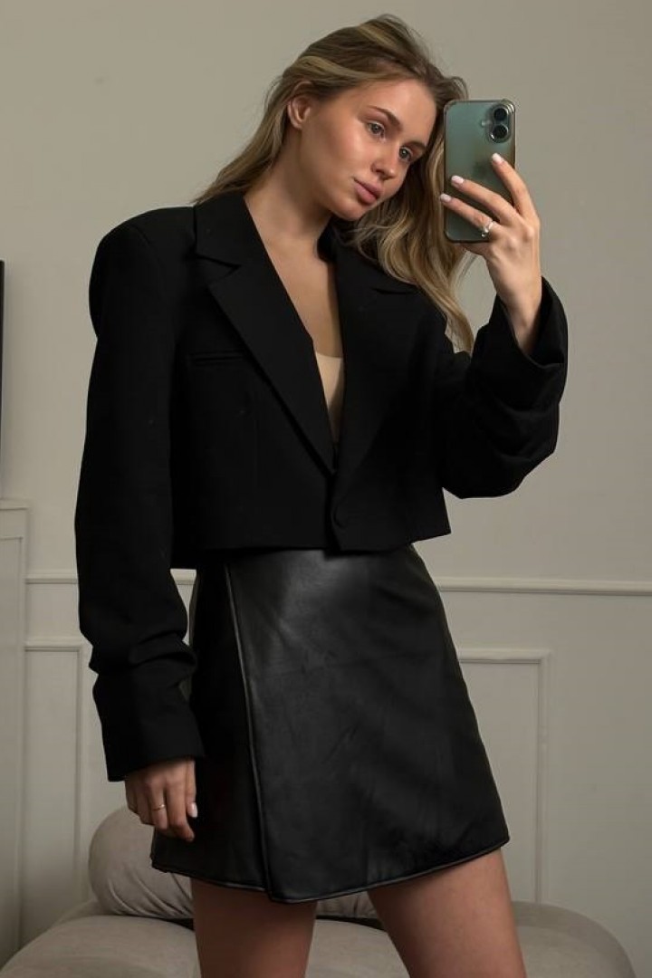 Юбка шорты кожа  AJO-509A420