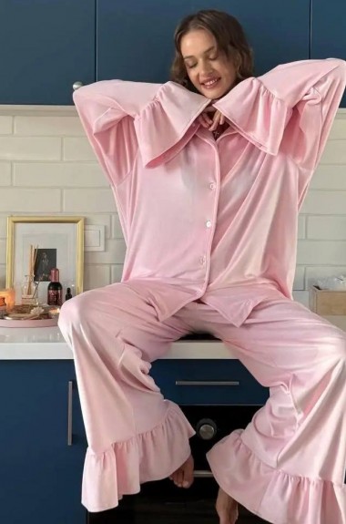 Шелковый домашний костюм EST-5999A780 Шелковый домашний костюм EST-5999A780