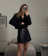 Юбка шорты кожа  AJO-509A420