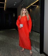 Платье плиссе для полных  MA-N2166A550