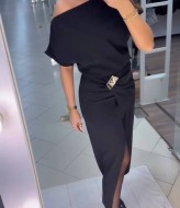 Платье запахом EST-5912A650