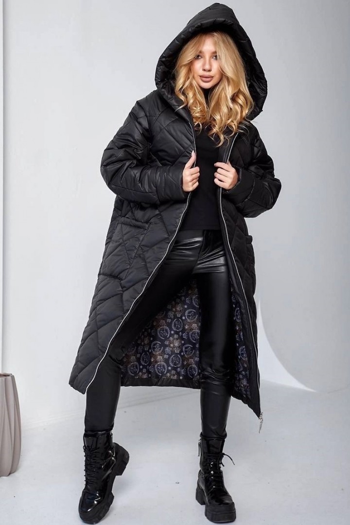 Стеганое пальто с капюшоном SD-01A800