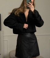 Юбка шорты кожа  AJO-509A420