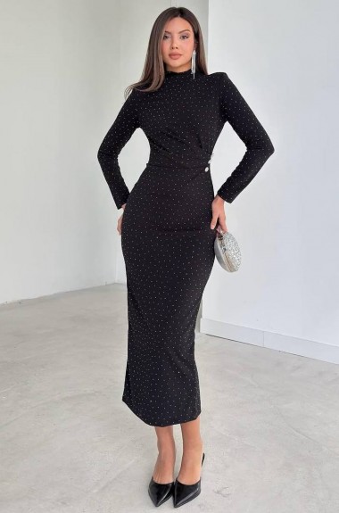 Черное платье с блестками ANM-417A650 Черное платье с блестками ANM-417A650