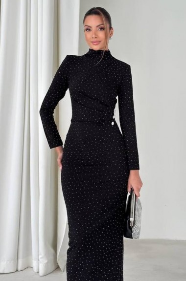 Черное платье с блестками ANM-417A650 Черное платье с блестками ANM-417A650