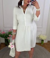 Льняное платье  BAV-2627A550