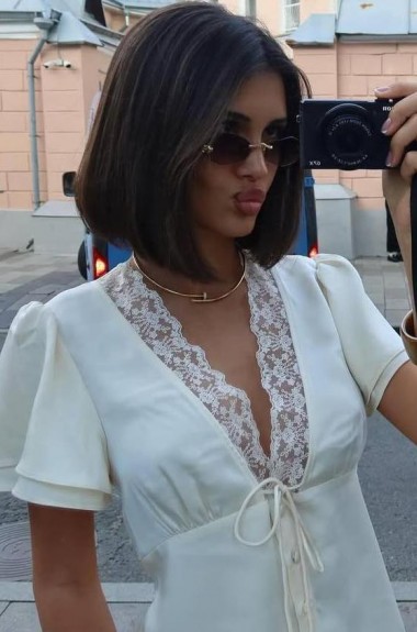 Блуза з мереживом JW-373A400 Блуза з мереживом JW-373A400