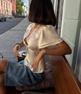 Блуза с кружевом  JW-373A400