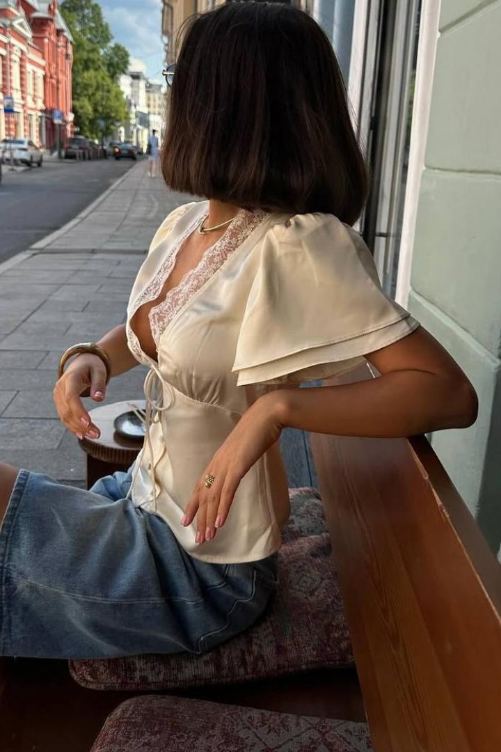 Блуза с кружевом  JW-373A400