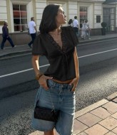 Блуза с кружевом  JW-373A400