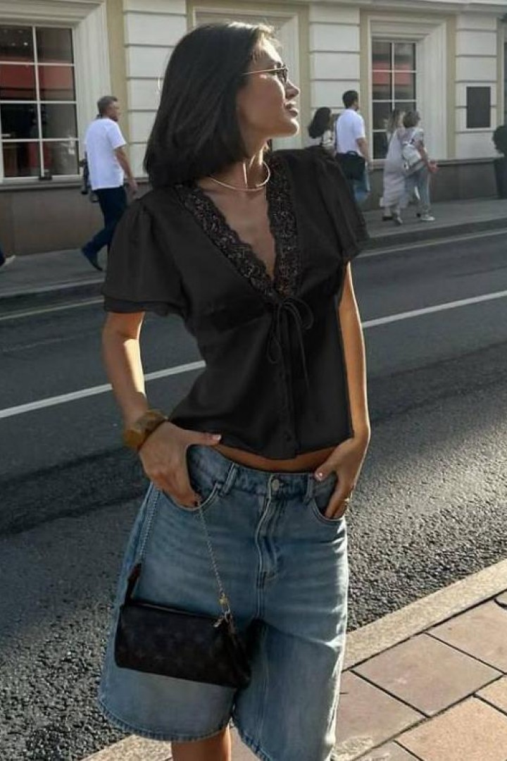 Блуза с кружевом  JW-373A400