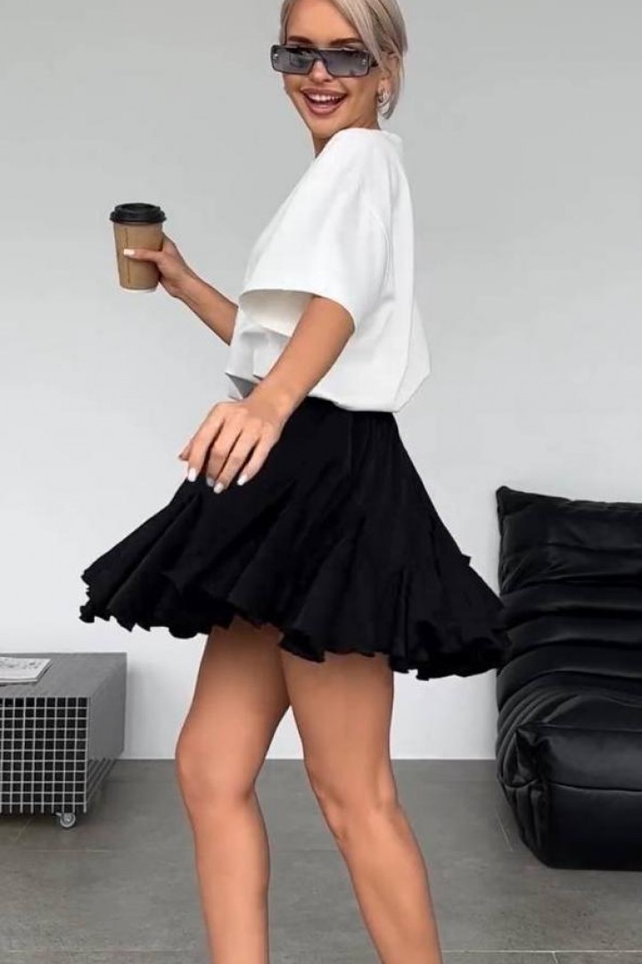 Юбка шорты с оборками  JW-217A400