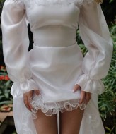 Нежное ассеметричное  платье   SOL-3049A1100