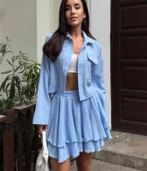 Муслиновый костюм с юбкой MUS-126A680