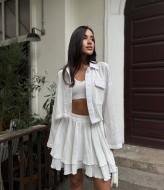 Муслиновый костюм с юбкой MUS-126A680