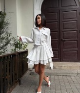 Муслиновый костюм с юбкой MUS-126A680