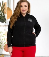 Трикотажна кофта-бомбер  AJ-17190A580