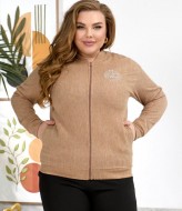 Трикотажна кофта-бомбер  AJ-17190A580