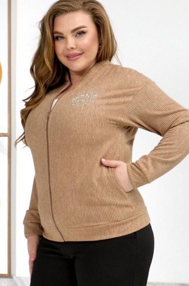 Трикотажна кофта-бомбер  AJ-17190A580