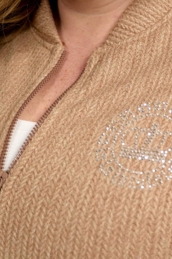 Трикотажна кофта-бомбер  AJ-17190A580