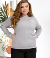 Трикотажна кофта-бомбер  AJ-17190A580