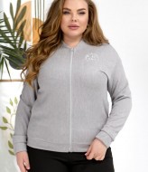 Трикотажна кофта-бомбер  AJ-17190A580