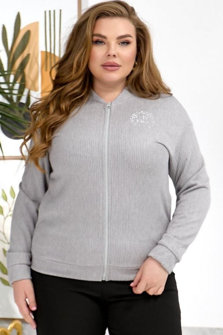 Трикотажна кофта-бомбер  AJ-17190A580