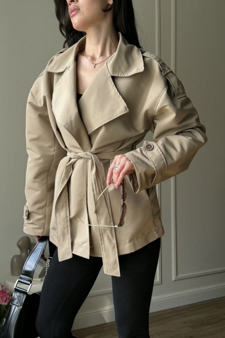 Короткий тренч женский  COB-925A749