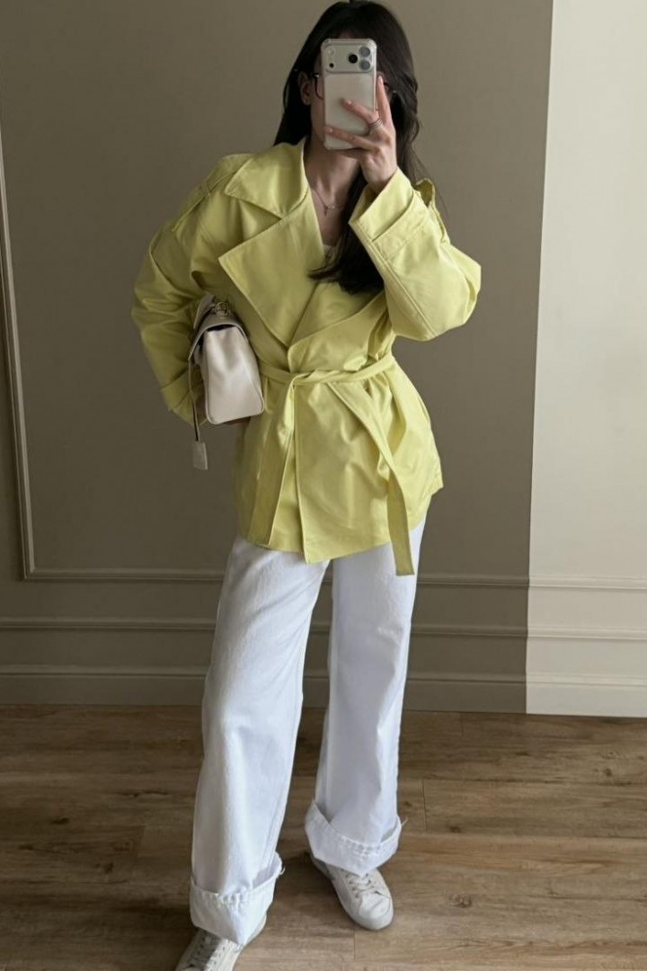 Короткий тренч женский  COB-925A749