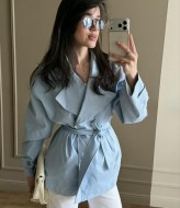 Короткий тренч женский  COB-925A749