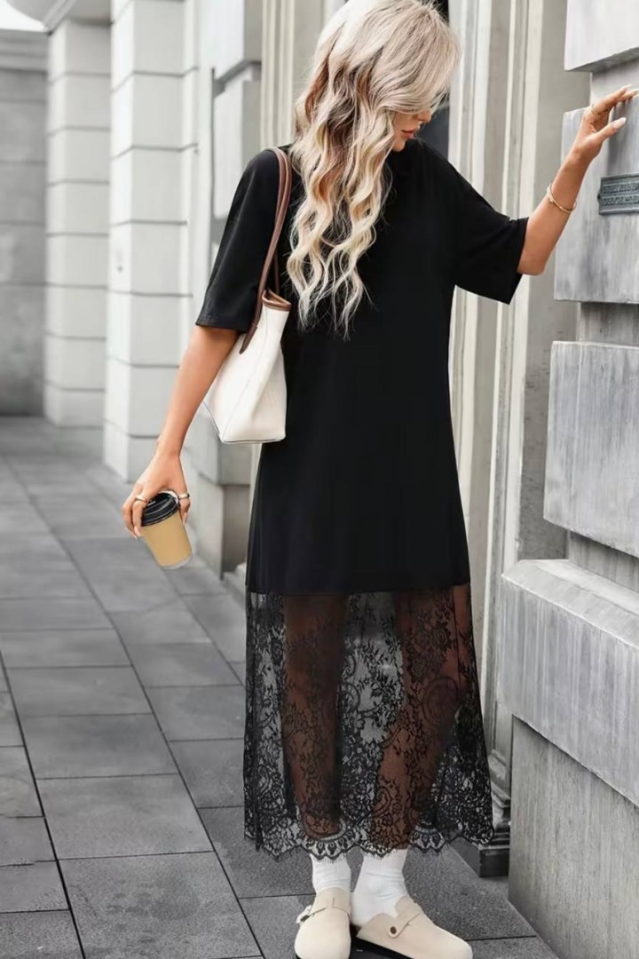 Комбинированное платье  JK-2016A499