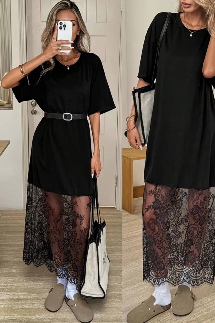 Комбинированное платье  JK-2016A499