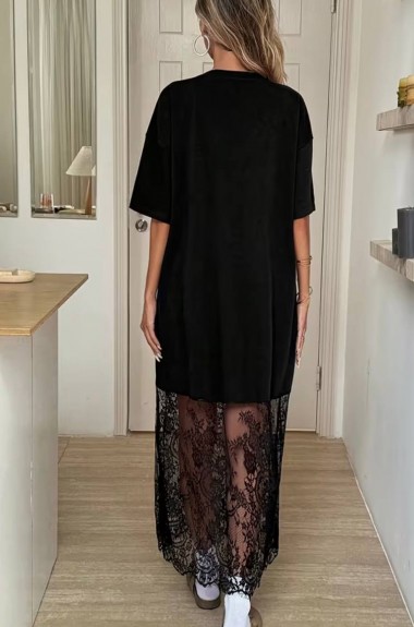 Комбинированное платье  JK-2016A499