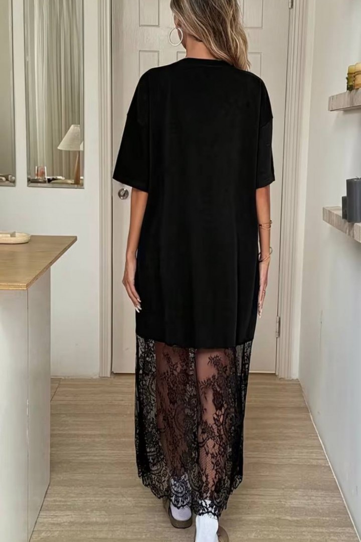 Комбинированное платье  JK-2016A499