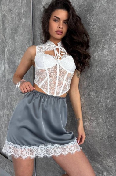 Трендова шовкова спідниця  ANB-546A320