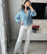 Джинсовая  рубашка женская  AMU-906A899