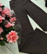 Брюки в обтяжку  со стразами  AMU-0072A500