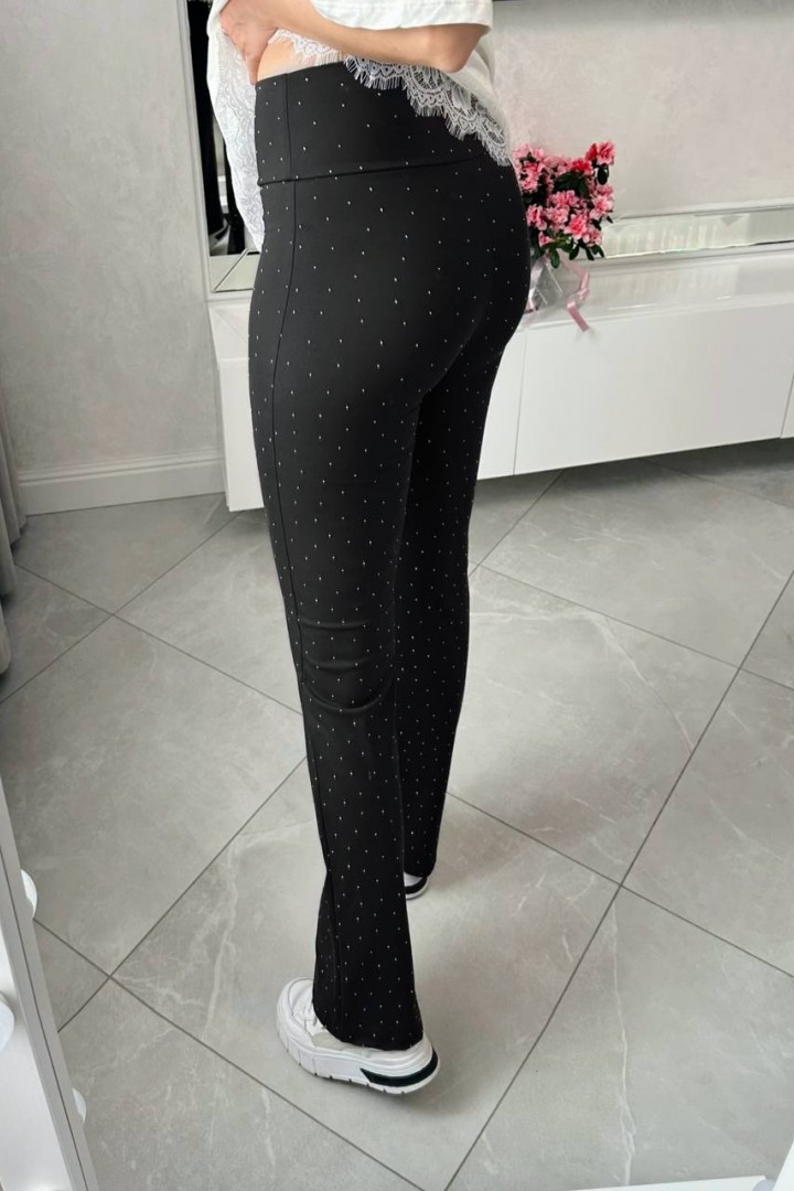 Брюки в обтяжку  со стразами  AMU-0072A500