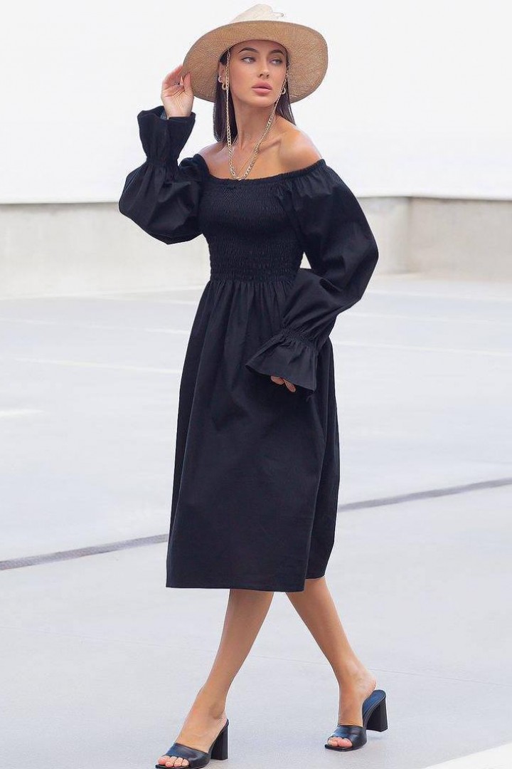 Нежное льняное платье FL-1581A580