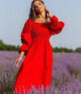 Нежное льняное платье FL-1581A580