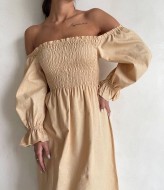 Нежное льняное платье FL-1581A580