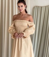 Нежное льняное платье FL-1581A580