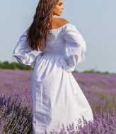 Нежное льняное платье FL-1581A580