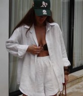 Льняний костюм з шортами FL-2140A600 