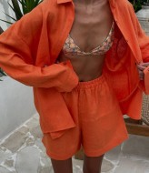 Льняний костюм з шортами FL-2140A600 